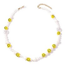 BeBr에이스 보헤미안 비즈 진주 초커 목걸이 여성 소녀 십대 남성 수제 다채로운 시드 Y2K 주얼리, Beads and Pearls (16 )
