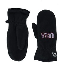 Volcom 유니 아동용 Usst 청소년 플리스 스노우 장갑 Black, Usst Black