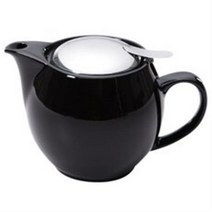 제로재팬 도자기 티포트 2인용, 블랙, 450ml