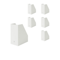 무인양품 MUJI 스탠드 파일박스 와이드 6개 4550344902912, 화이트 그레이, 24개