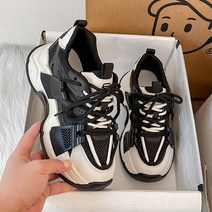 Modern Fashion 여자 키높이 어글리슈즈 통기성 발편한 운동화 빈티지 스니커즈