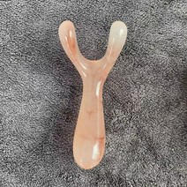 하트괄사 유기괄사 페이스 리프팅 스톤 과샤 스크래핑 페이셜 구 구아슈 천연 로즈 쿼츠 제이드 Y 자형 포크 마사지 플레이트 코 뷰티 헬스 케어, 1, [01] 1