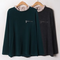 아이우먼 위쉬몰 BG 샤틴프릴지퍼블라우스(B621H012) 빅사이즈
