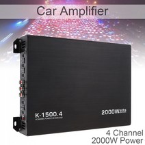PUZU LVPIN DSP 카오디오 바이크 오토바이앰프 해양보트 자동차 앰프 12V 2000W 4 채널 오디오 스테레오 베이스 스피커 서브 우퍼, 한개옵션0