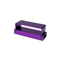 치과 다이아몬드 버 드릴 소독 블록 고속 핸드피스 버 홀더 치과 장비 치과 도구 30 홀, 06 보라색