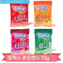토픽스 스틱 70g 딸기 사과 수박 오렌지 과일맛 츄잉캔디 군것질 아이들간식, 딸기맛 (1G9C)