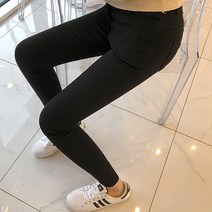 바잉몰 여성용 기모 리얼핏 왕스판 슬림일자팬츠