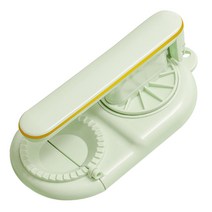 Jiaozi Maker DIY 만두 곰팡이 편의 편리한 반죽 메이커 곰팡이 곰팡이 만두 제조업 자연 도구 플라스틱 재료 만두, 녹색, 1개