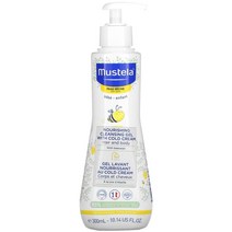 Mustela (무스텔라) Mustela 유아용 너리싱 클렌징 헤어 & 바디 젤 콜드크림 함유 건성용 300ml(10.14fl oz), 5개