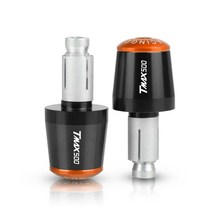 nmax pcx 호환슬라이더 프론트 리어 머플러 가드 TMAX T 500 오토바이 CNC 액세서리 핸들 바 그립 엔드 YAM, 25 black orange