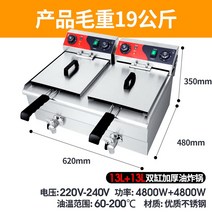 가정용 미니 전기 튀김기 감자 온도조절 프라이 돈까스 핫도그 치킨, EF-131V-2 더블 실린더
