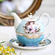 플라워 티팟세트 집들이 선물용 찻잔 티포원세트, 2번