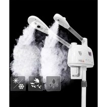 헤어스티머 미용 페이스 스팀기 냉온 보습 미스트, (업그레이드) 더블 냉온수 스프레이+수분조절