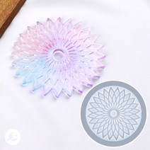 뾰족 원형 티코스터 몰드 레진 아트 공예 재료 RM287, 단품