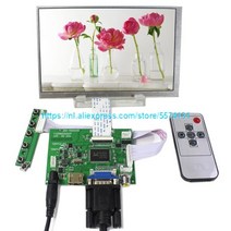 서브모니터 7 인치 at070tn83 v.1 lcd 디스플레이 + 터치 스크린 hdmi 모니터 드라이버 보드 오디오 컨트롤러 vga 2av for raspberry pi, 터치 스크린이 있는 LCD