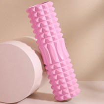 모드시 필라테스 요가 하드 돌기 미니 폼롤러 홈트 마사지, 핑크45cm