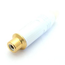 [폴리에이브이] 암페놀 정품 RCA(암) 납땜용 커넥터-화이트, 상세내용표시