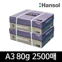 한솔복사용지 80g A3 2500매 (2박스)