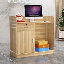 서점 책방 도서 마트 계산대 소형 카운터 인포메이션, 60x38x90 흰색 대리석 색상
