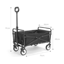 파인버플 다용도 폴딩 웨건 접이식 카트 블랙 1set, 1개, 검정