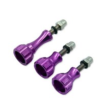 3Pcs 알루미늄 엄지 손잡이 볼트 나사 GoPro 영웅 7 6 5 4 Xiaomi 이순신 4K Sjcam SJ4000 H9 케이스 삼각대 마운트 캠 액세서리, 보라색