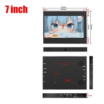 7인치 IPS 터치 스크린 HDMI 호환 LCD 라즈베리파이 오렌지 윈도우 PC 디스플레이 피티컬 케이스 포함, 01 7 in normal