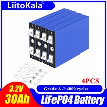 차량용배터리 파워뱅크 인산철 배터리 충전기LiitoKala-LiFePO4 배터리 셀 3.2V 30Ah 리튬 철 인산염, 01 3.2V30Ah(M6) 4pcs