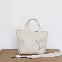 자칠 토트백 여성 문예 천 숄더백 토트백 캔버스 앤티크 쌈지 도시락 크로스백