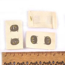 라벨제작 면 의류 스티커 직조 프린터 옷 용지 혼합 동물 프린트 코튼 우븐 라벨 DIY 바느질 액세서리 패브릭 신발 가방 태그 50 개 c2244, 9.8