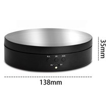 회전판 모니터 디스플레이3속도 전기 회전 디스플레이 스탠드 360 도 거울 턴테이블 보석 홀더 사진 비디, 02 StyleA-Black 14cm