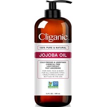 Cliganic 100% Pure Natural Jojoba Oil 클리가닉 내츄럴 호호바 오일 16 fl oz (480ml)