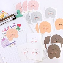 러브푸들 모조지 스티커 15매 - 칼선스티커