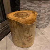 통나무 의자 원목 스툴 원형 오래된 빈티지 발받침대, 직경 30-34 높이 40cm