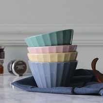 cocooning Macaron 북유럽 감성 파스텔 국내산 고급 라이스볼 밥공기, 빈티지블루, 1개