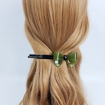 시크몽 프랑스핀 호피 퓨어 큐빅스톤 볼륨 빅리본 13 cm 뉴슬림 자동핀