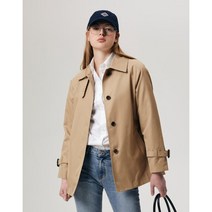 헤지스레이디스 [HSCO-3A214] 헤지스레이디스 면혼방 싱글 벨티드 숏 트렌치코트