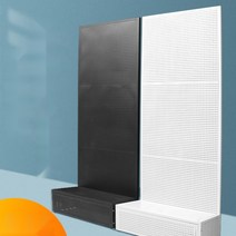 스페이스월 타공판 업소용 진열대 네트 판매대 대형 후크, 구분, 60곱30곱200cm흰색(검정색메모)20개하트