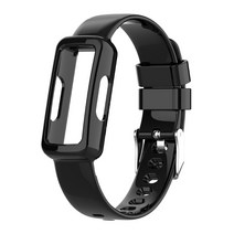 Fitbit-Ace 3/Luxe Inspire Bands 조정 가능한 패션 실리콘 내구성 벨트 손목 대역 링크 브레이슬릿 방수 스트랩, 검은색