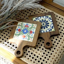 돌답례품 결혼 집들이 고희 개업 북유럽 우드 타일 냄비받침, 4번