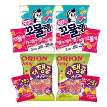 오리온 왕꿈틀이 꼬물탱 젤리 336gx2개+더탱글 마이구미 젤리 372.4gx2개(총4개), 4개