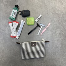 줄무늬 미니파우치 화장품 위생용품 가방