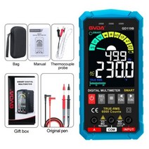 GVDA 디지털 멀티 미터 6000 True RMS AC DC NCV 전압 측정기 스마트 전류계 커패시턴스 테스터 휴대용 전압계, CHINA, GD119B-blue
