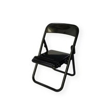 휴대폰거치대스탠드 접이식 휴대용 미니 의자 모양 휴대폰 스탠드 귀여운 다채로운 조절 스툴 게으른 데스크탑 홀더 1000 개, 1.Black