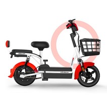 MONTHERIA 성인 전기 자전거 48V 가성비 배달 출퇴근 C398-57, 24A-여정70~80킬로미터, 붉은색