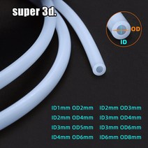 3D프린터 부품 소모품 1m 보우 덴서 J 헤드 용 PTFE 튜브 파이프 Hotend, 단일, 1개, ID3mm OD6mm