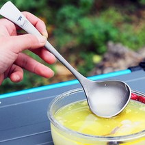 키이스 티타늄 수프 스푼 캠핑 티타늄 유용한기구 칼 붙이 야외 경량 휴대용 Flatware 대용량 Ti8706