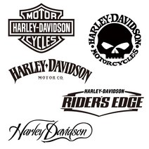 harley davidson 할리데이비슨 데칼 바이크 스티커, 선택-1, 소, 블랙