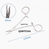 강아지미용거치대 비강 바늘 홀더 코 성형 수술 도구 수의학 미용 12.5CM, 한개옵션1, 02 1pc Silver handle