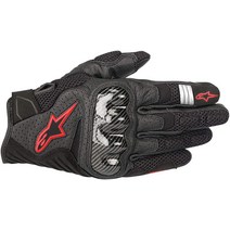 Alpinestars 남성용 SMX-1 에어 v2 오토바이 라이딩 장갑 블랙플루오리스트 레드 라지, Black/Fluorecent Yellow, Small