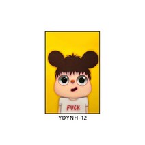 팝아트 인테리어 대형 캔버스 그림 경매 액자 하비에르 카예하 눈 큰 소년, AL + 골든 프레임